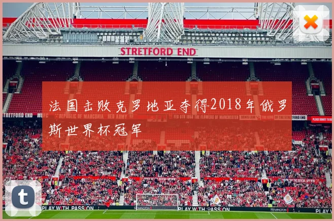 法国击败克罗地亚夺得2018年俄罗斯世界杯冠军